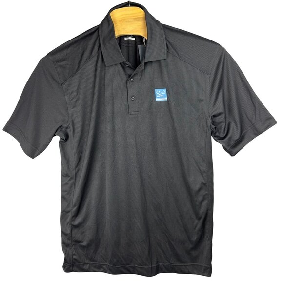 Cutter&Buck Mens Polo Shirt XL Black Sc2 Logo CB DryTec Embroidered Golf Casual - Picture 1 of 8
